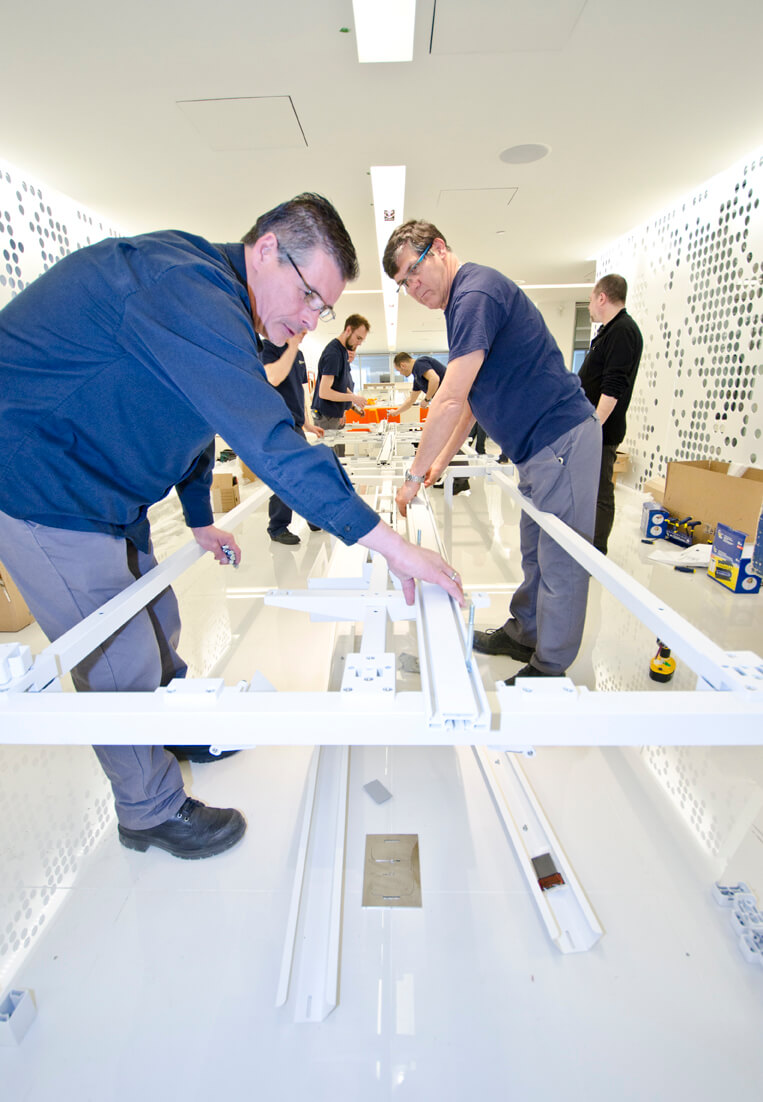 Installation de mobilier